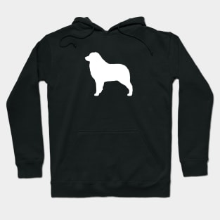 Australian Shepherd Dog | White Silhouette Hoodie